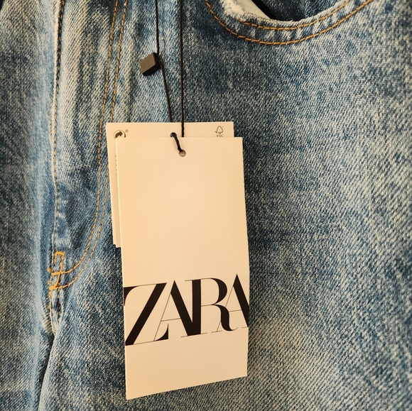 Zara Vintage Flare Jeans Sentinel Blue High Waisted Denim 2 NWT NEW - Picture 5 of 7